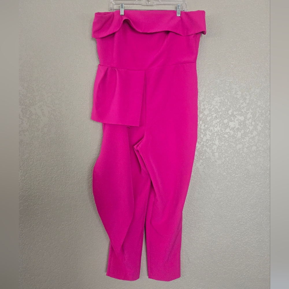 NWOT, NY&C Strapless Pink Jumpsuit XL - Picture 2 of 13
